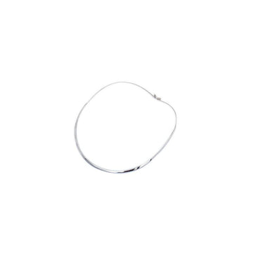 4MM Plain Flat Choker Chain .925 Sterling Silver With Clasp-5.5"